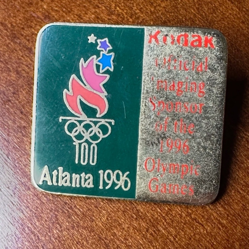Kodak Atlanta 1996 Olympic Games Pin with Red and Green